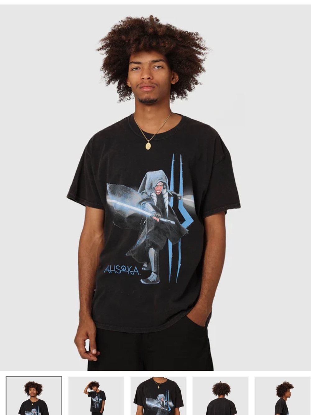 Ahsoka Black Graphic Men’s T-Shirt